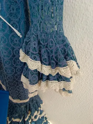 Traje Flamenca Talla 36 Azul
