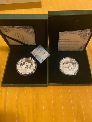 2 monedas panda plata 2026 30 gramos