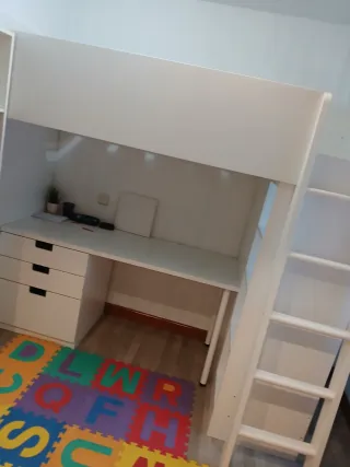 Litera Blanca Madera Ikea sin escritorio