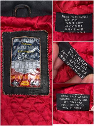 Chaqueta Vintage Cuero Biker Diesel Daytona XL