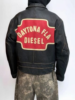 Chaqueta Vintage Cuero Biker Diesel Daytona XL