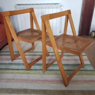 Silla plegable Gascón madera rejilla