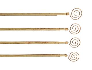 Set 4 Aste Tende a Vetro Estensibili 60-80cm