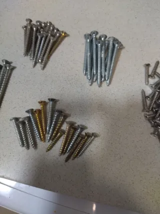 Tornillos cabeza plana lote 0,5 kg