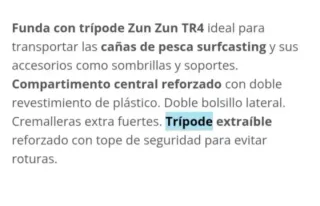 Funda de pesca ZunZun Surf Casting, Porta Cañas