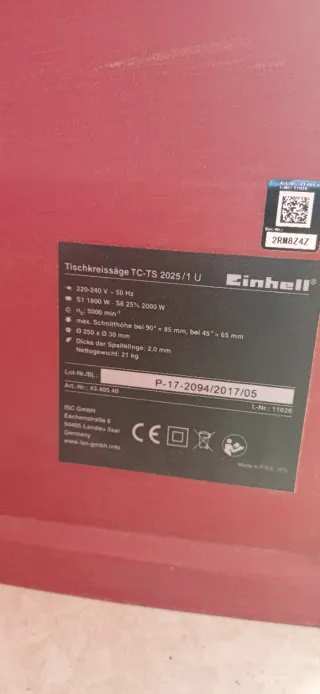 Sierra de mesa Einhell