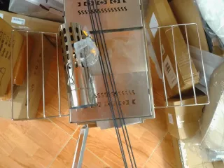 Estufa de leña exterior metal y cristal