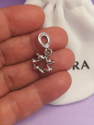 Charm Pandora Corazón con los ratones mikey y mini