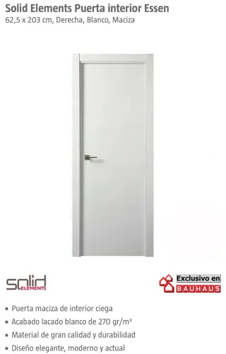 Puerta Interior Maciza Solid Elements Essen NUEVA