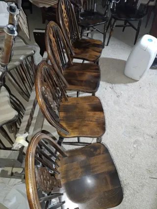 4 Sillas Inglesas Windsor Madera