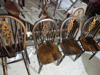 4 Sillas Inglesas Windsor Madera