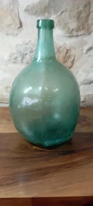 Antigua Botella Damajuana Vidrio Soplado