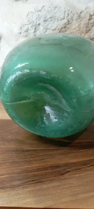 Antigua Botella Damajuana Vidrio Soplado