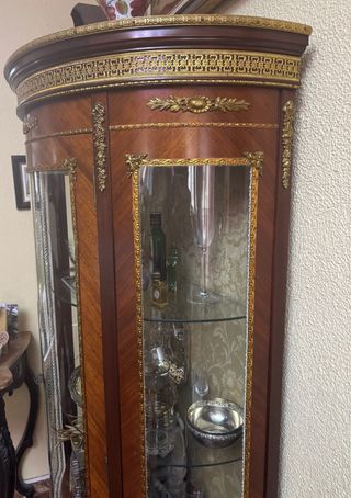 Vitrina estilo francés clásica curva