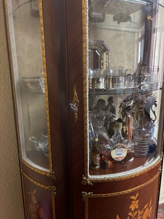 Vitrina estilo francés clásica curva