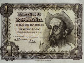 Billete 1 Peseta España 19 Nov 1951 Serie G nuevo.