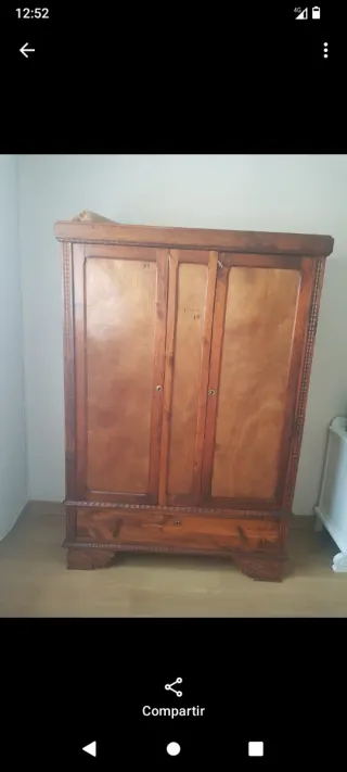 Armario vintage madera 2 puertas