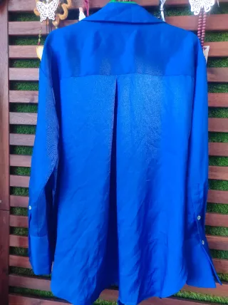 Blusa Mango Azul Talla M
