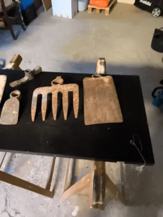 Lote herramientas antiguas de labranza