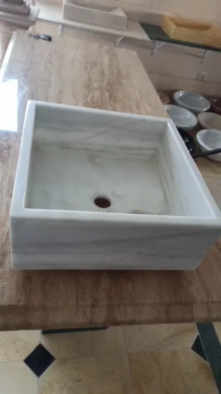 Fregadero de Mármol Blanco Macael
