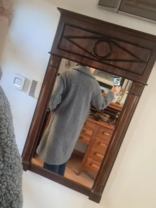 Abrigo largo gris borreguito