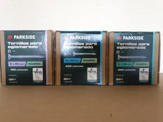 7 Cajas Tornillos Parkside Aglomerado