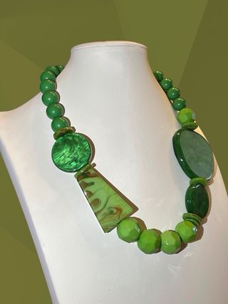 Collana donna verde