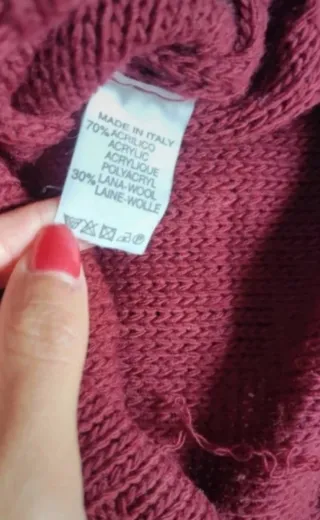 Jersey calado burdeos Talla única Leer descripción