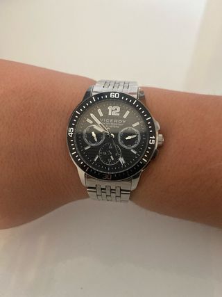 Reloj Viceroy Cronógrafo Negro y Plateado