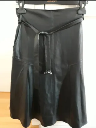 Gonna lunga ecopelle nera (taglia 42 italiana)