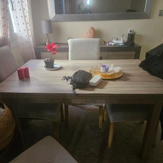 Mesa comedor roble seminueva