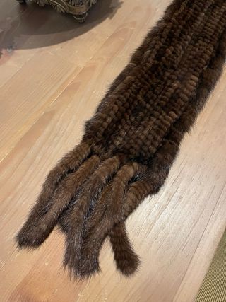 Bufanda visón sintético marrón