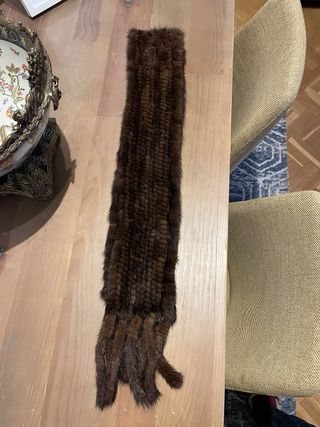 Bufanda visón sintético marrón