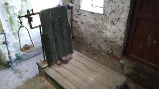 Báscula antigua de pesaje