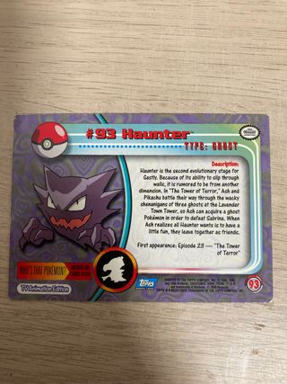 Cromo Pokémon #93 Haunter