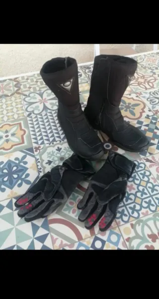 Traje de moto carretera cuero negro mujer