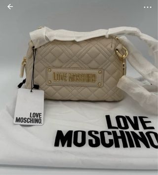 Borsa Love Moschino trapuntata beige