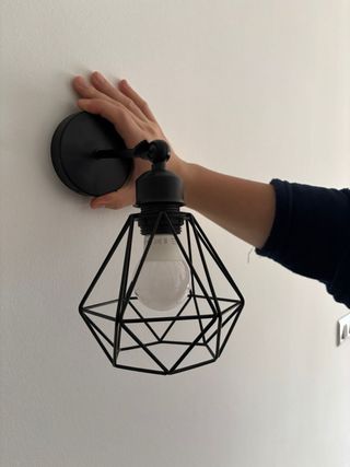 Aplique de pared negro