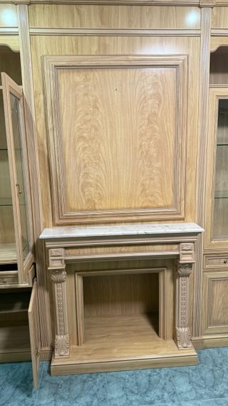 Mueble comedor clasico modular con vitrinas