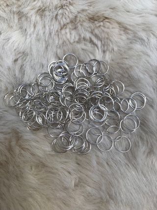 Anillas de montaje plateadas grandes