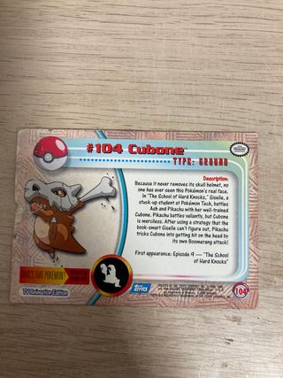 Cromo Pokémon topps #104 Cubone