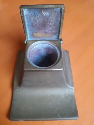 Tintero de Bronce Antiguo Peso 420 grs