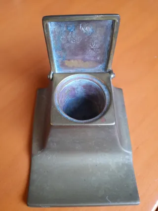 Tintero de Bronce Antiguo Peso 420 grs