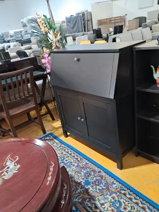 Escritorio Burot Madera Negro/Marrón