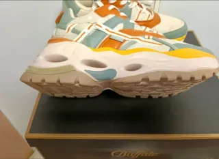 Zapatillas Buffalo Mujer Naranja y Blanco