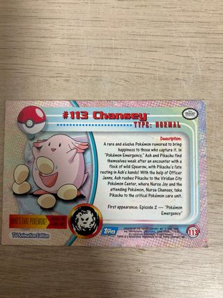 Cromo Pokémon topps #113 Chansey