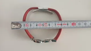 Pulsera Lotus Corazones Roja y Plateada