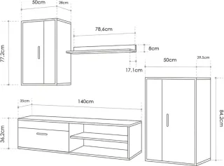 PACK MUEBLES PARA TU SALON POR 338€