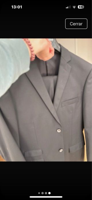 Traje John Barritt Raya Discreta Talla 50 Negro