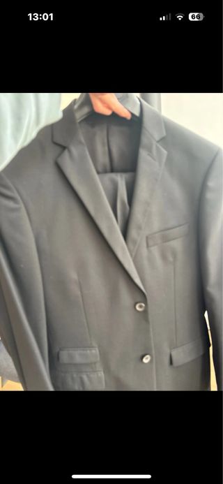 Traje John Barritt Raya Discreta Talla 50 Negro